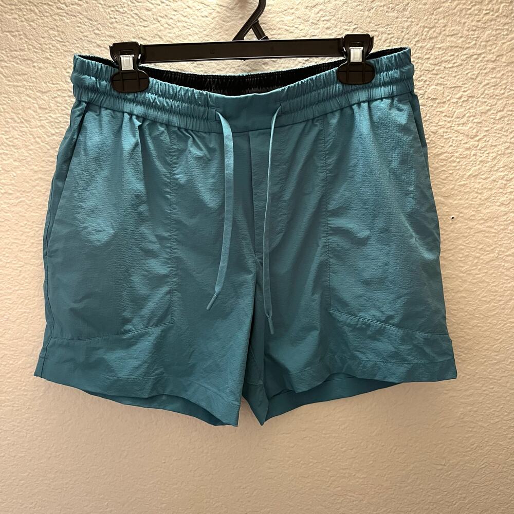 Lululemon Bowline 8” Stretch Ripstop Shorts Men’s L Teal Blue Crest Athletic - Picture 5 of 9
